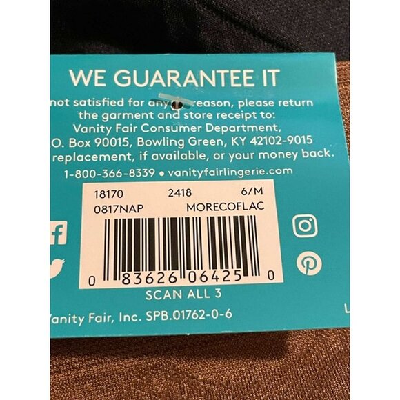 Vanity Fair No Pinch No Show Seamless Hip Brief 4 Pack 6/MEDIUM - Picture 3 of 7